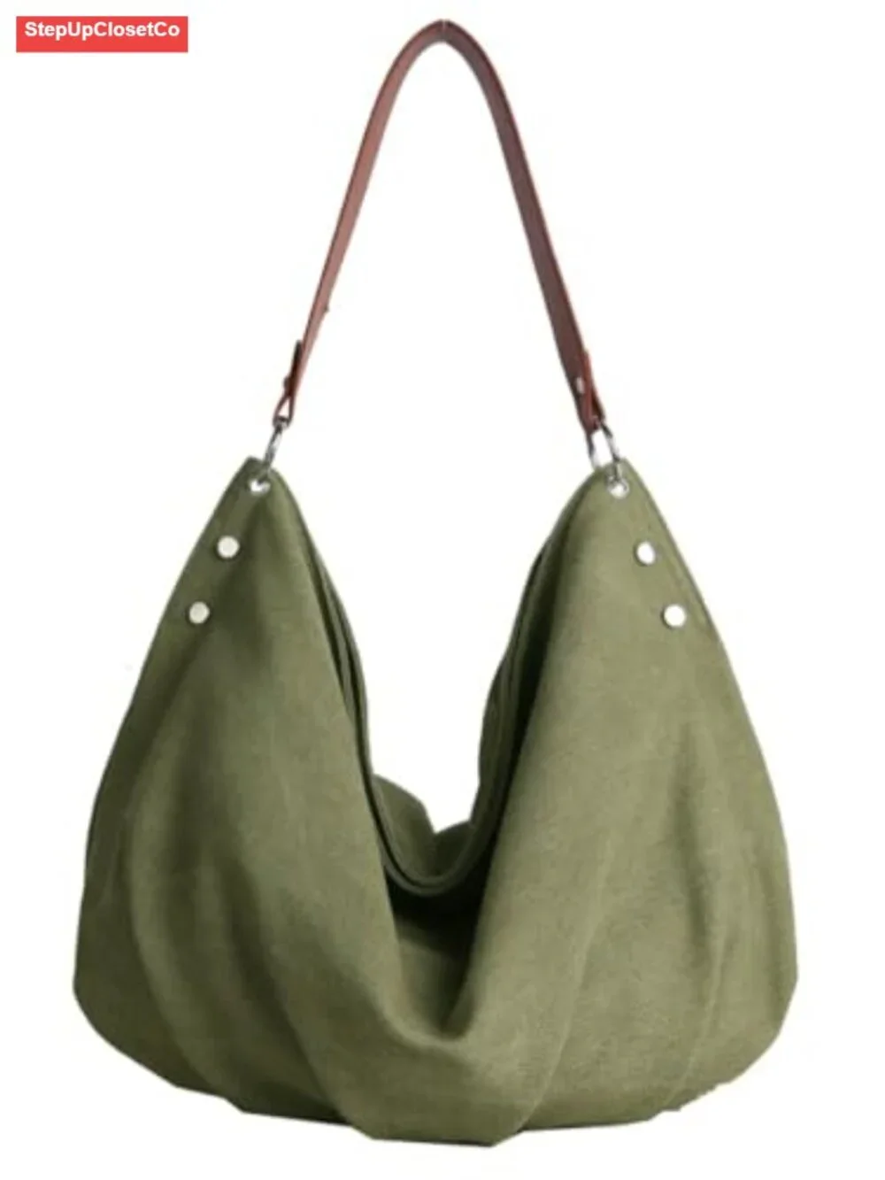 Large Canvas Hobo Bag Women Slouchy Crescent Crossbody Shoulder Purse Work